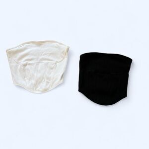 White and Black Tube Top Corset Bundle